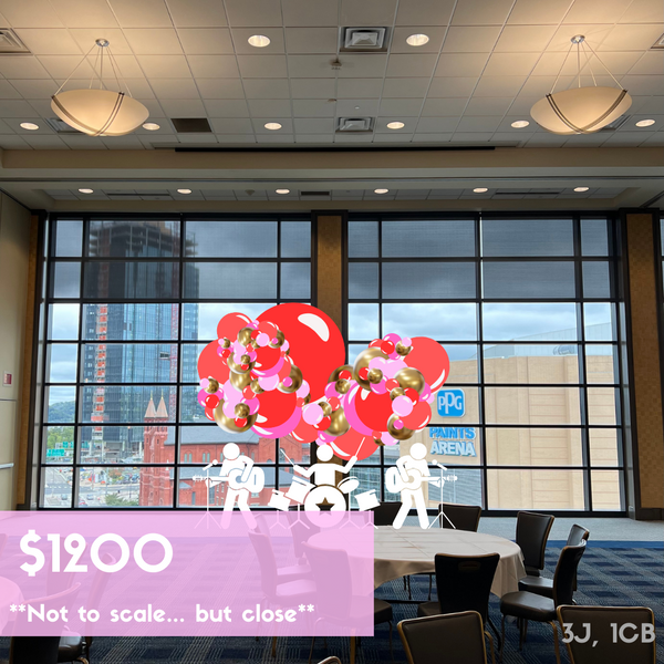 Sharing Hearts Custom Balloon Installation - Job ID: 120223VINCE❤️