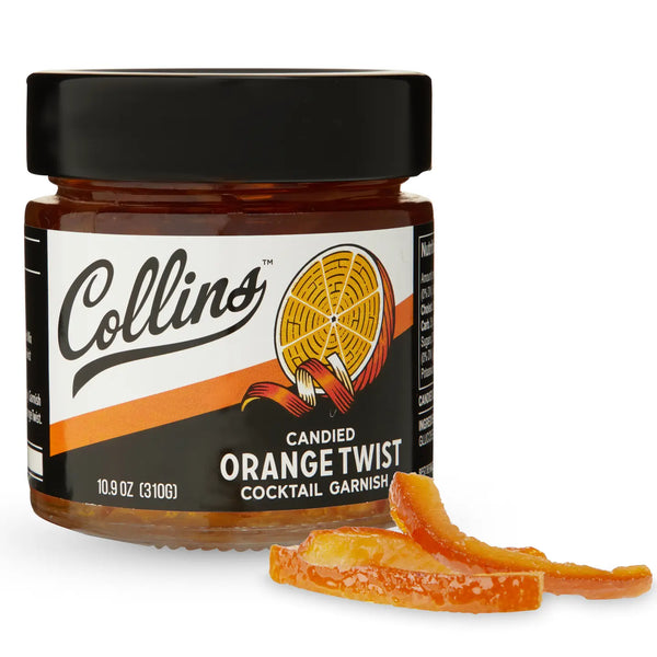 Italian Candied Orange Peel Twist Cocktail Garnish - 10.9 oz