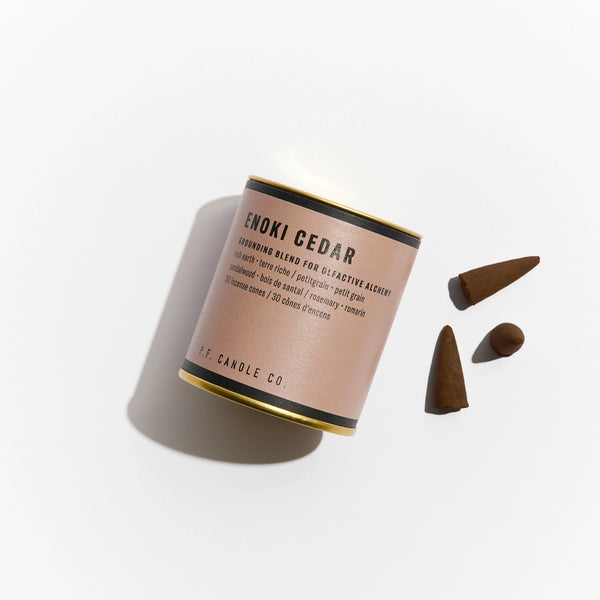 Enoki Cedar Alchemy incense Cones by P.F. Candle Co.
