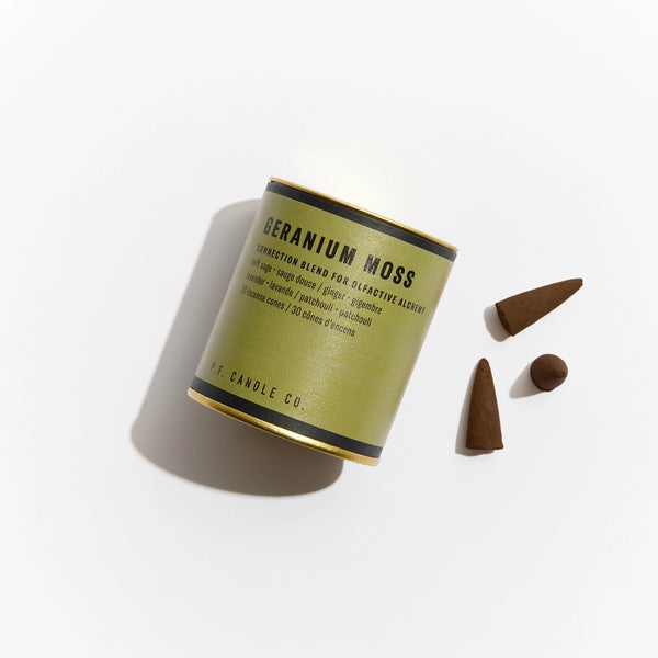 Geranium Moss Alchemy incense Cones by P.F. Candle Co.