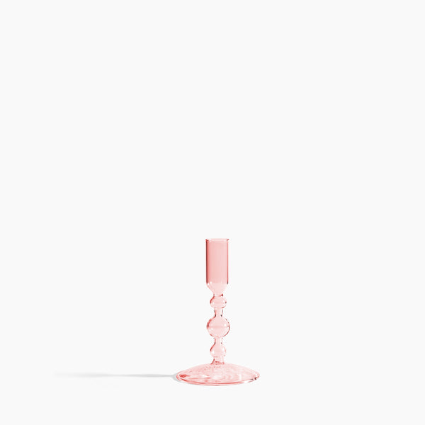 Glass Candlestick Holder in Short