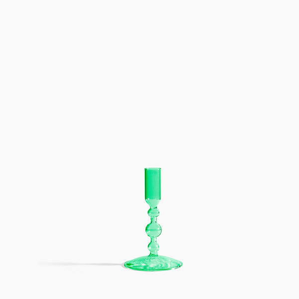 Glass Candlestick Holder in Short