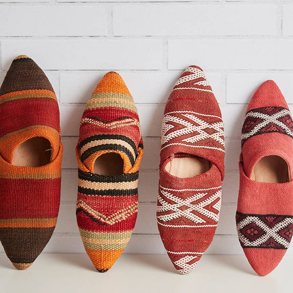 Women's Moroccan Kilim Slippers