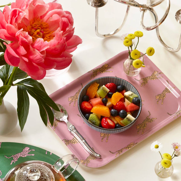 Yellow Leopard Serving Tray by BLU KAT