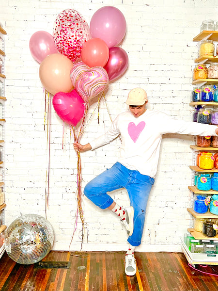 ā¤ļø 'Dusty Love' Valentine's Day Balloon Bouquet ā¤ļø