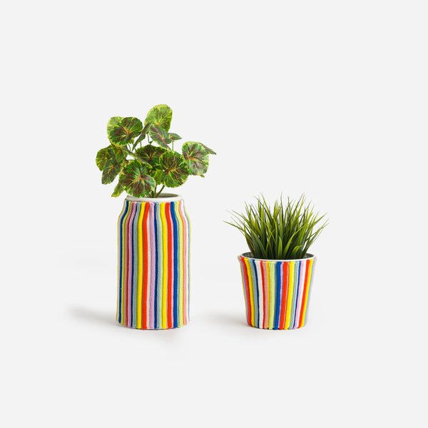 Rib Planter Sleeve set in Rainbow by Verloop