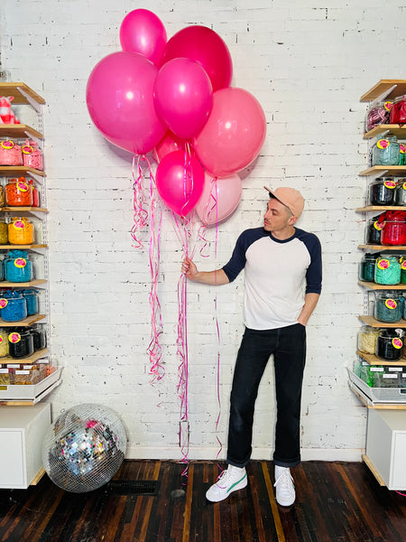Pink Helium filled balloon bouquet