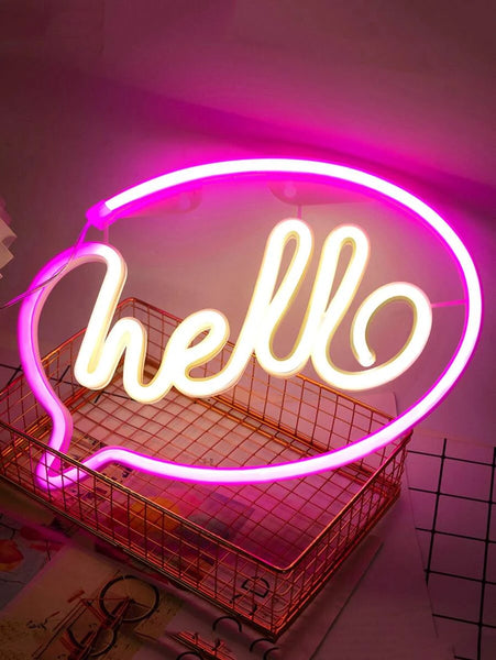 LED Hello Wall Light