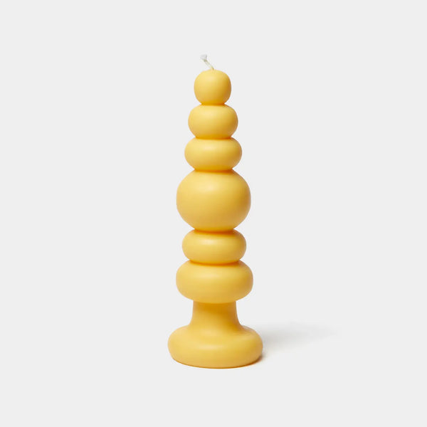 Spindle Candle Knubby - Yellow