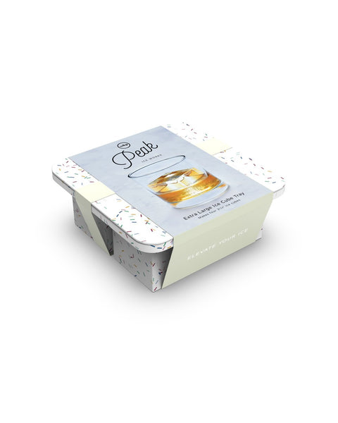 Peak Ice Works Extra Large Ice Cube Tray- White Confetti/Sprinkles