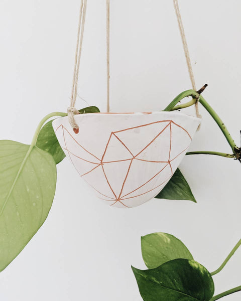 Horizon Line Hanging Planters By Half Light Honey