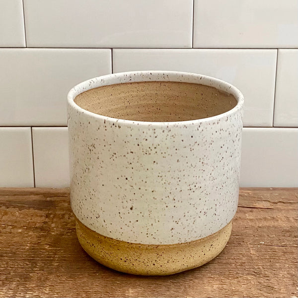 White Speckle Planter by Stanley Chester & Albert Ceramics