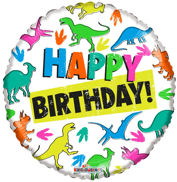 18 colorful dinosaur happy birthday foil helium balloon delivery pittsburgh