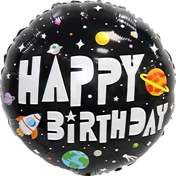 18 inch space galaxy astronaut happy birthday helium foil balloon delivery pittsburgh