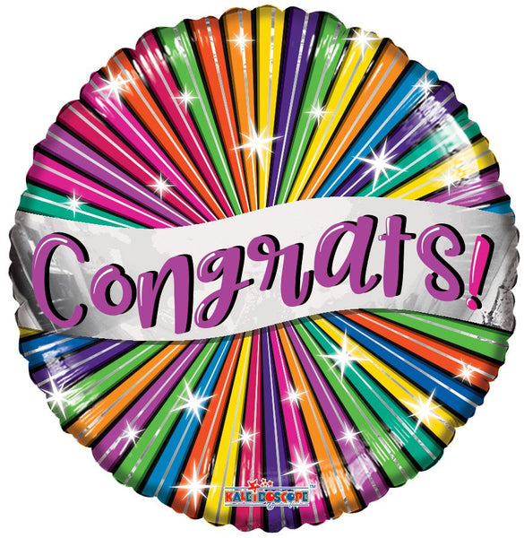 18" rainbow stars congrats graduation foil helium balloon delivery pittsburgh