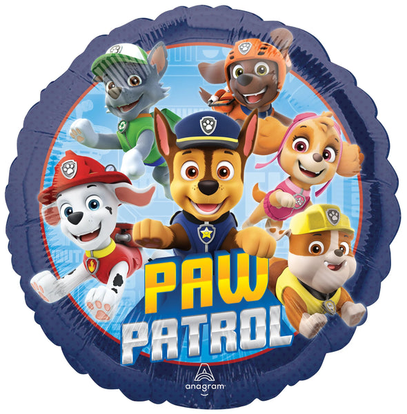 18 inch foil helium Paw Patrol balloon for delivery and pick up in pittsburgh