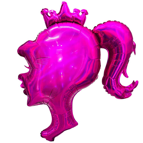 27" Pink Barbie Silhouette Foil Balloon