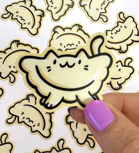 Cat Pierogi Mini Vinyl Sticker