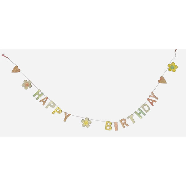 3.4ft Mini Garland, Happy Birthday
