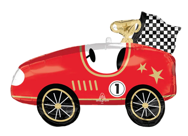 31 inch race car foil helium balloon for delivery and pickup in pittsburgh