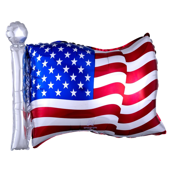 31" American Flag Foil Mylar Helium Balloon