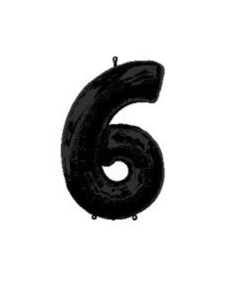 34" foil mylar helium filled number 6 balloon for pick up or delivery in pittsburgh