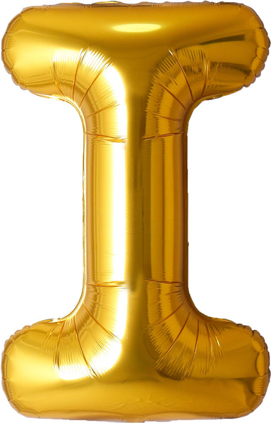 34 inch gold letter I foil mylar helium balloon for pick up and delivery in Pittsburgh PA