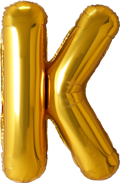 34 inch gold letter K foil mylar helium balloon for pick up and delivery in Pittsburgh PA