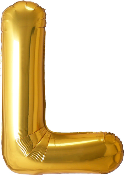 34 inch gold letter L foil mylar helium balloon for pick up and delivery in Pittsburgh PA