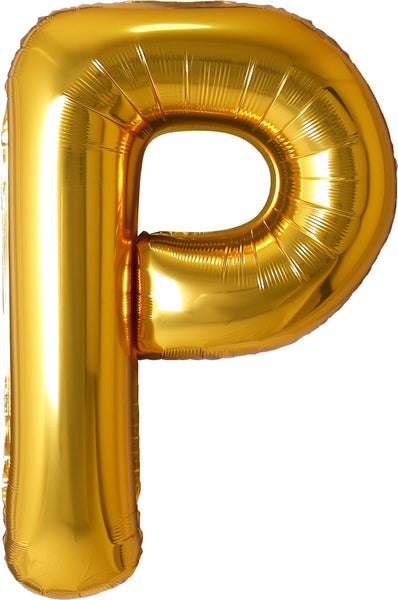 34 inch gold letter P foil mylar helium balloon for pick up or delivery in Pittsburgh PA