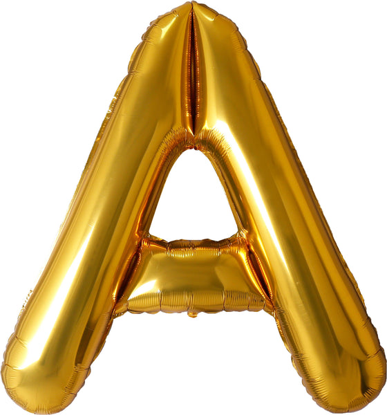 34" Foil Mylar Gold Letter 'A' Balloon
