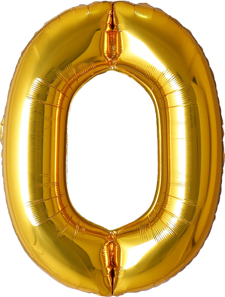 34" Foil Mylar Gold Letter 'O' Balloon