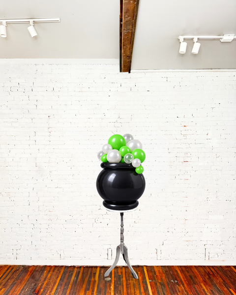 36" black halloween cauldron balloon sculpture