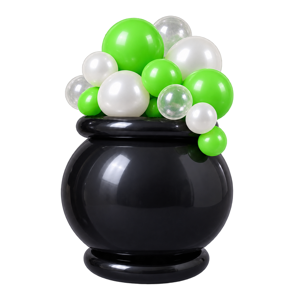 36" black cauldron halloween balloon art sculpture for delivery and pick up in Pittsburgh