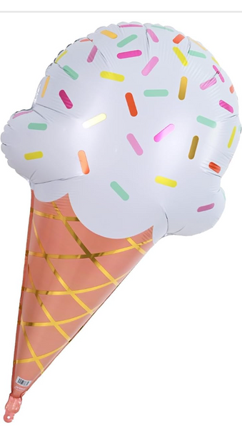 37 inch foil ice cream cone balloon with rainbow sprinkles for pick up or delivery in pittsburgh
