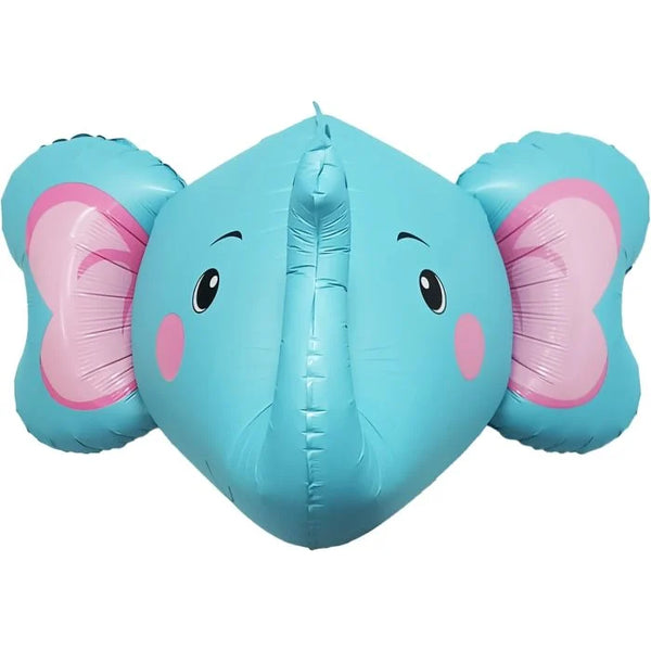19" 3D Blue Elephant Foil Mylar Helium Balloon
