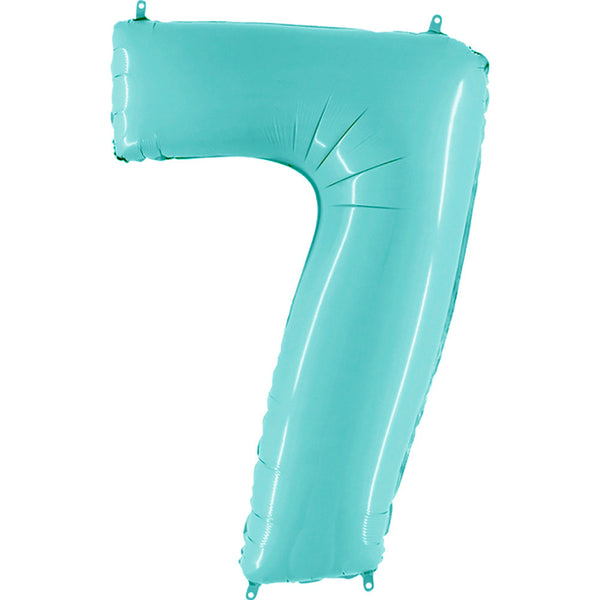 baby blue seven foil number helium balloon delivery pittsburgh
