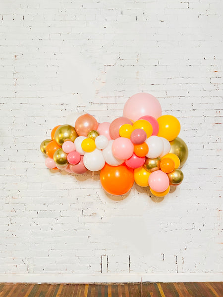 4 foot mini organic balloon garland arch pittsburgh