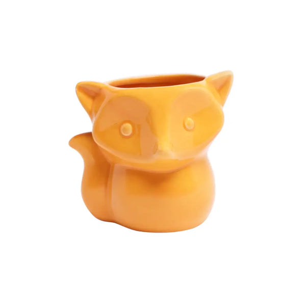 3" Orange Fox Ceramic Planter