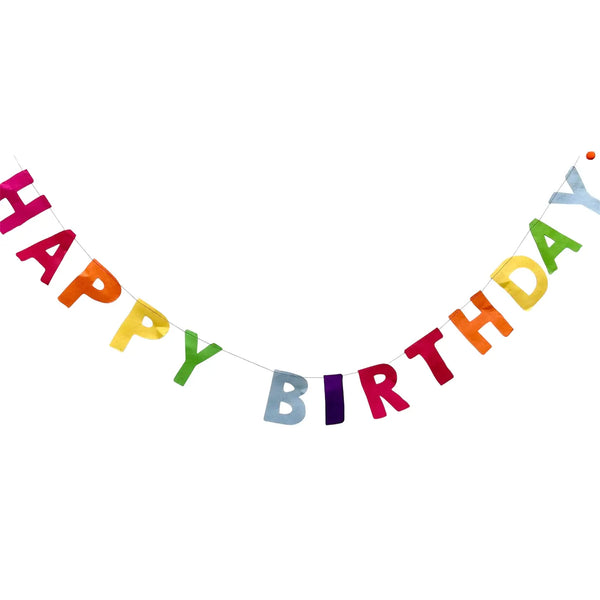 6ft Garland Paper Garland Happy Birthday (More Colors)