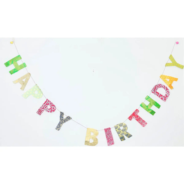 6ft Garland Paper Garland Happy Birthday (More Colors)