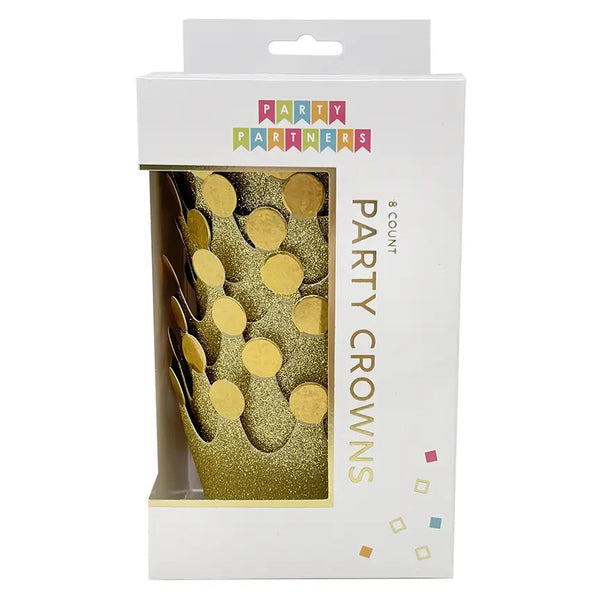 8 count glitter gold birthday party crowns glittery multipack mini tiny adorable delivery or pickup Pittsburgh Lawrenceville