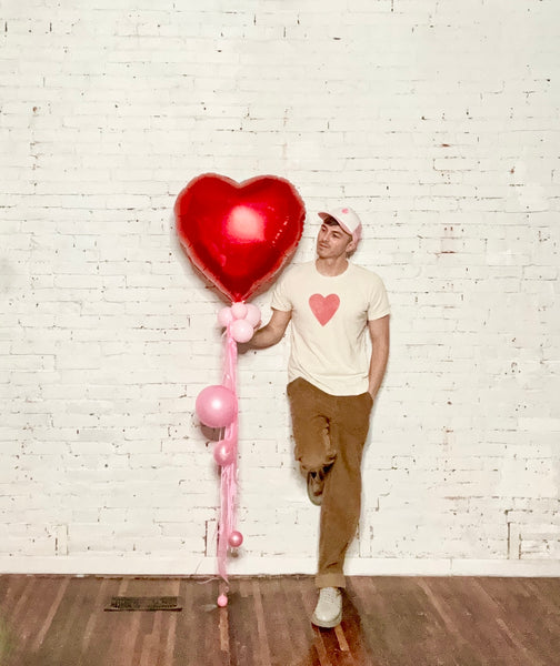 'All My Lovin'' 32" Metallic Red Foil Valentine's Day Heart Helium Balloon