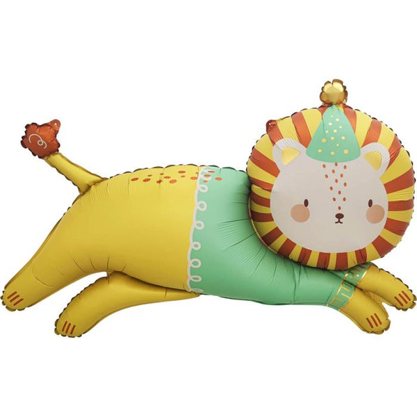 45" Leaping Circus Party Lion Foil Mylar Helium Balloon