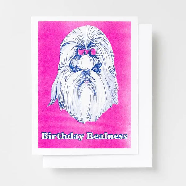 Birthday Realness Risograph Greeting Card