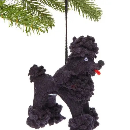 Black Poodle Ornament