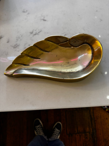Vintage Brass Swan Dish