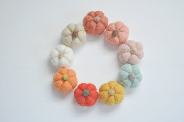 Felt Multi-Colored Pumpkins (Assorted colors)
