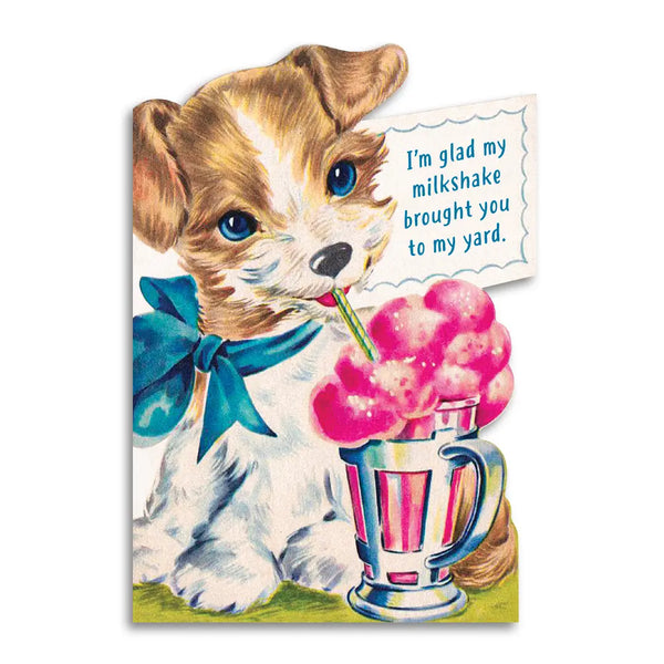 Funny Milkshake Dog Card