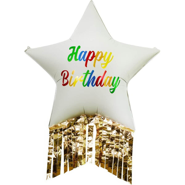 HappyBirthdayStarandTasselFoilHeliumBalloon for delivery or pick up in Pittsburgh